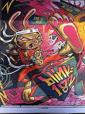 Blink 182 Los Angeles Concert Poster June 16 2023 Tour Munk One LA Kung Fu Bunny • $215