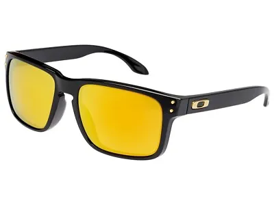 Oakley Holbrook Sunglasses OO9244-20 Polished Black/24K Gold Iridium Asian • $129.99