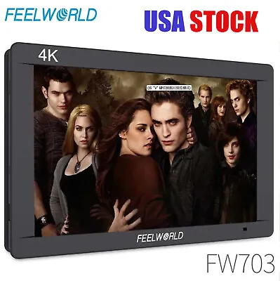  FW703 FEELWORLD 3G SDI 7 Inch 4K HDMI Full HD On Field LCD DSLR Camera Monitor • $189