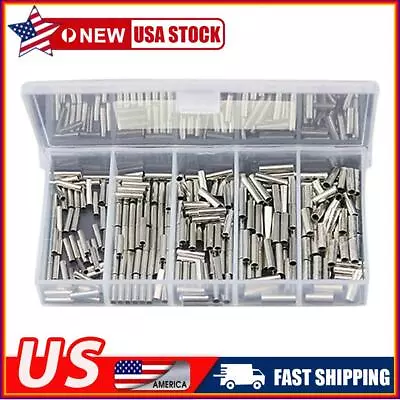 $7.65 • Buy 5size Single Barrel Crimping Sleeves Fishing Line Wire Leader Copper Tubes