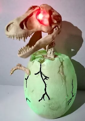 Dinosaur Fossil Egg Hatching Blow Mold Sound Activated Light Up Motion 13  Decor • $59.95