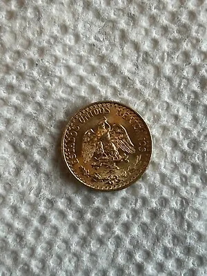 1945 Mexico 2 Pesos Gold Coin- Unc • $159.99