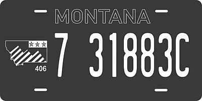 Montana Black License Plate Personalized Custom Auto Bike Motorcycle Moped Tag • $11.35