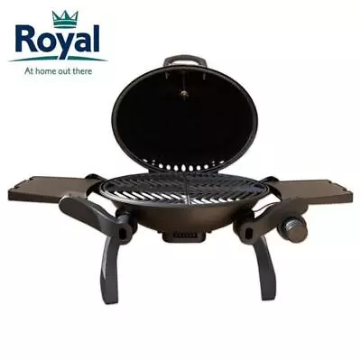 Royal Table Top BBQ With Cast Iron Plate Portable Outdoor Barbecue Caravan W910 • £119.95