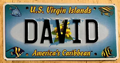 U.s. Virgin Islands Graphic Vanity License Plate   David   Dave Famous Dave's • £33.74