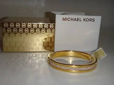 Michael Kors Women's Black Friday Gold Bangle Bracelet Crystals MKJ6227710 + BOX • $90.99