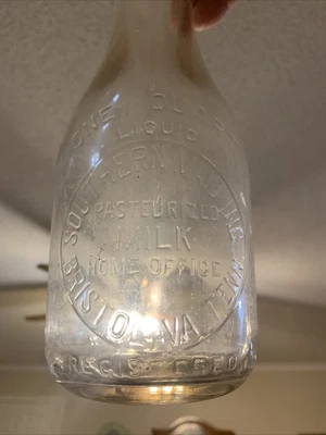 $12 • Buy Vintage Southern Maid Inc Embossed Quart Milk Bottle Bristol, Va. & Tenn. 👀