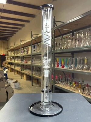 $79.99 • Buy GRAV - 16  Inch Glass Disc Water Pipe Bong - BLACK ACCENTS - COMB PERC - USA