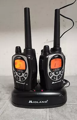 Lot Of 2 Midland GXT1000 Xtra Talk Radio Walkie Talkies NO BATTERIES (READ) • $39.95