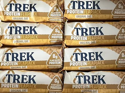 TREK High Protein Flapjack Original Oat Gluten Free Vegan Snack 16 X 40g • £10.99