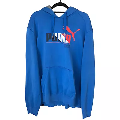 $39 • Buy Puma Blue Fleece Pullover Hoodie Size XL C104 L67