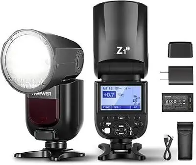 NEEWER Z1-C TTL 76Ws HSS Round Head Flash 2.4 Ghz Speedlight For Canon | UK • £189.99