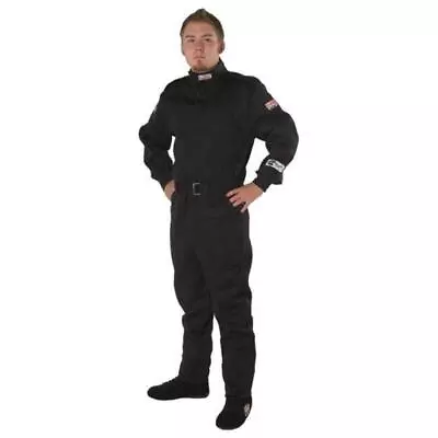 G-FORCE Driving Suit One-Piece Single Layer Pyrovatex Med Black Top Black Bottom • $119