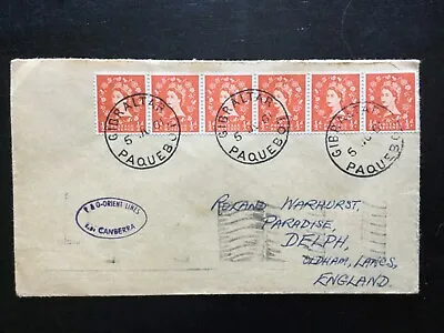 1961 SS Canberra Gibraltar  Paquebot Cover P&O Lines (PSE735) • £9.95