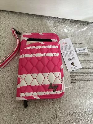 Lug Tandem Zip SE Wallet  Wristlet  Magenta Stripe NWT • $19.99