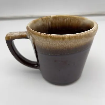 McCoy USA Brown Drip Glaze Coffee Tea Mug Cup 8 Oz 3 1/2 Inches Tall Vintage • $6