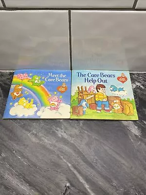 Vintage Set Of Two Care Bears Books 1983 Help Out - Meet The Care Bears • $8.99