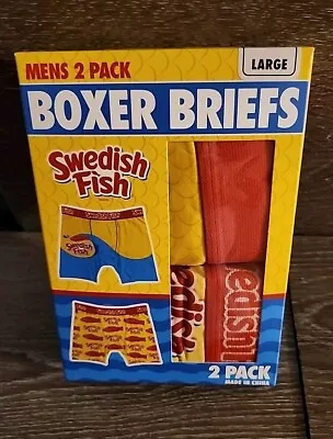 2 PACK Odd Sox Men's Novelty Underwear Boxer Briefs SWEDISH FISH SIZE L • $24.88