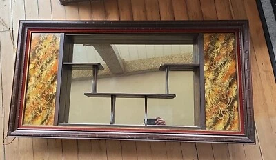 $145 • Buy Large Vintage Mid Century Modern Illinois Moulding Co Lighted Shadow Box Mirror