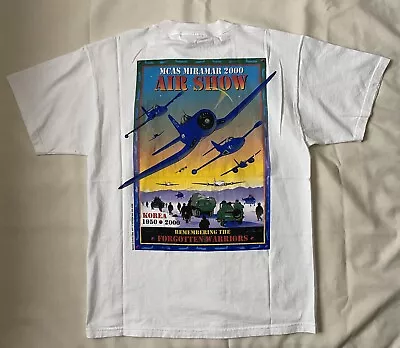 Miramar Air Show Mens Shirt VTG 2000 Large “Remembering The Forgotten Warriors” • $29.77