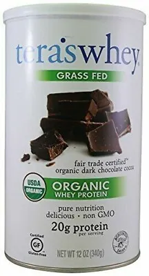 Tera's: Organic Whey Protein Fair Trade Certified Dark Chocolate Cocoa 12 Oz • $34.12
