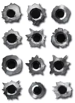 $2.99 • Buy 12 PACK Bullet Hole Sticker Fake Gun Shot Decal Realistic Car Truck Glass Window