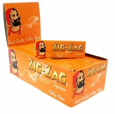 ZIG ZAG LIQUORICE PAPERS Cigarette Smoking Rolling Standard ZIGZAG PAPER • £3.99