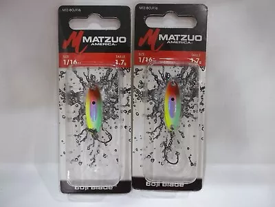 Lot Of 2 Matzuo Boji Blade 1/16 Ounce Jigging Spoon Hot Head Clown Color NIP • $4.99