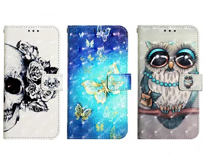 For Xiaomi Poco M6 X6 Pro Note 13 3D Painted Flip Wallet Case Phone Case Cover • £5.63