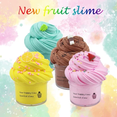 $9.89 • Buy DIY Slime Supplies Fruit Slime Aromatherapy Pressure Children Slime Toy NEW Hgjg