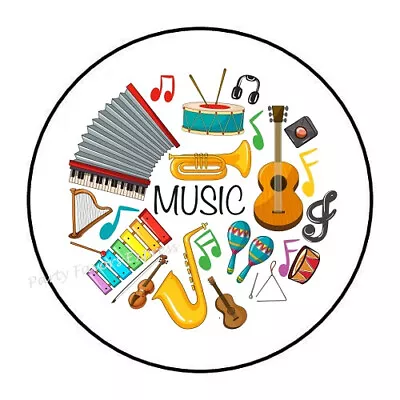 30 Music Musical Instruments Envelope Seals Labels Stickers Party Favors 1.5  • $1.99