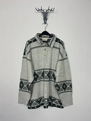 Vtg 90s Navajo Inca Tribal Native Western Shirt Cowboy Universal Ecology Nature • £19.99