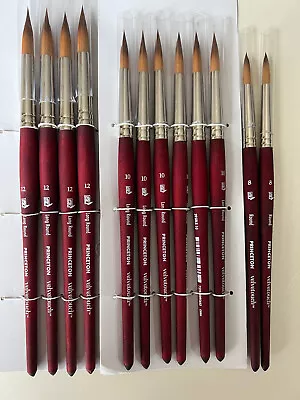 Lot Of 12 LONG ROUND Princeton Velvetouch Artist Brushes 3950 Series Asstd • $75