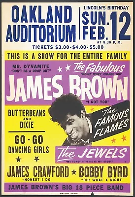 James Brown Mini Concert Reproduction Poster Archival Quality 02 • $12.95