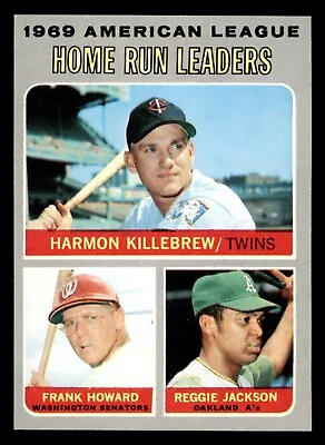 1970 Topps Baseball #66 A.L. HR Leaders Killebrew Jackson NM *d10 • $20