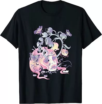 NEW LIMITED Pastel Goth Girl Flower SKull Kawaii Gothic Creepy Cute Shirt S-3XL • $23.49