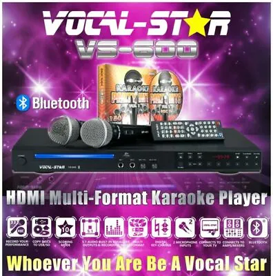 £200 • Buy Vocal-Star VS-600 CDG DVD Karaoke Machine With 2 Microphones & Songs