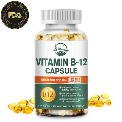 Vitamin B-12 Complex 120ct B-12 Vitamins Energy Cardio Aids Nervous System • $12.98