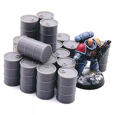 20x Barrel Oil Drums 28mm Scale Scenery Scatter Terrain Tabletop Grimdark • £5.99