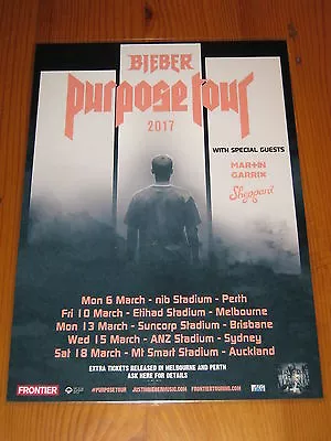 JUSTIN BIEBER - 2017  Purpose Australian Tour - Laminated Poster - NEW RELEASE • $15.95