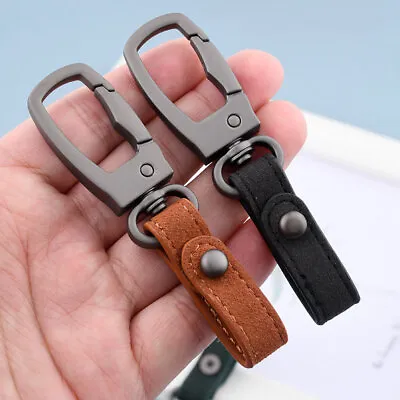 1Pc Metal Leather SUV Auto Car Key Buckle Key Holder Keychain Keyring Universal • $6.77