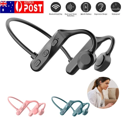 $12.29 • Buy Waterproof Bone Conduction Earphones Wireless Bluetooth Sport Headphones Headset