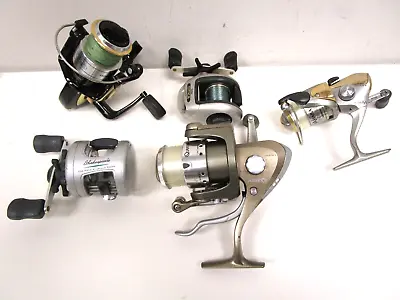 Lot Of 5 Fishing Reels Shimano Shakespeare Quantum Bass Pro • $90