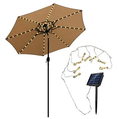 $21.75 • Buy Solar Umbrella Light Outdoor Water Resistant Solar Umbrella With 8 Lights