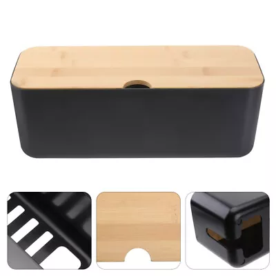 Wooden Cable Organizer Box For And Cords Management Under Desk • £17.99