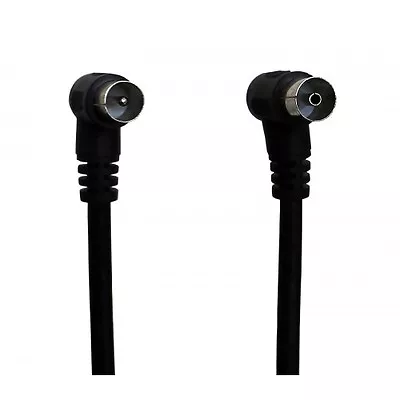 £3.19 • Buy Auline® 1.5m Black TV Aerial Cable 90 Degree Right Angle Female Male Coax Plug