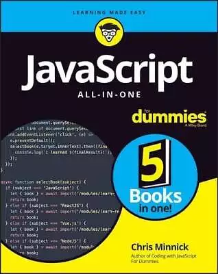 JavaScript All-in-One For Dummies By Chris Minnick 9781119906834 | Brand New • £27.99