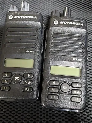 2 Xpr3500  Uhf 403-512 Mhz Moto Turbo Digital Radio/ant/ 2 Battery/ 1 Charger/ • $235