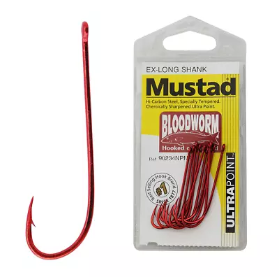 Mustad Bloodworm Extra Long Shank Ultra Point Hook • $6.99