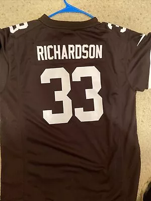 $12 • Buy Trent Richardson Cleveland Browns Vintage #33 Vintage Nike Jersey Size Youth XL